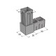 L-TYPE 2 WAY CONNECTOR 20x20 / GRAY